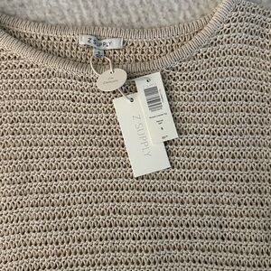 Z Supply 100% Cotton Riviera Crochet Sweater in Size Small Natural - New w/tags